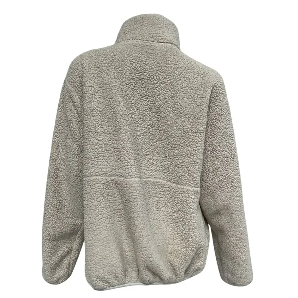 Aviator Nation Cozy Cream Teddy Half Zip Pullover Size XXL - Picture 3 of 5